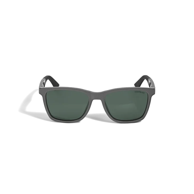Lunettes de soleil carrées avec monture injectée de couleur grise