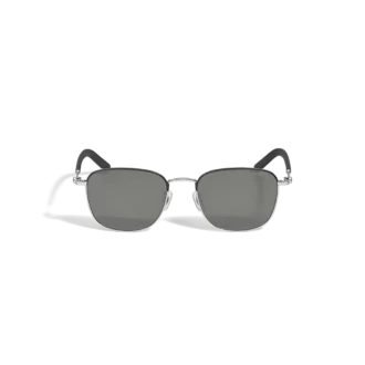 Lunettes de soleil carrées avec monture métallique argentée