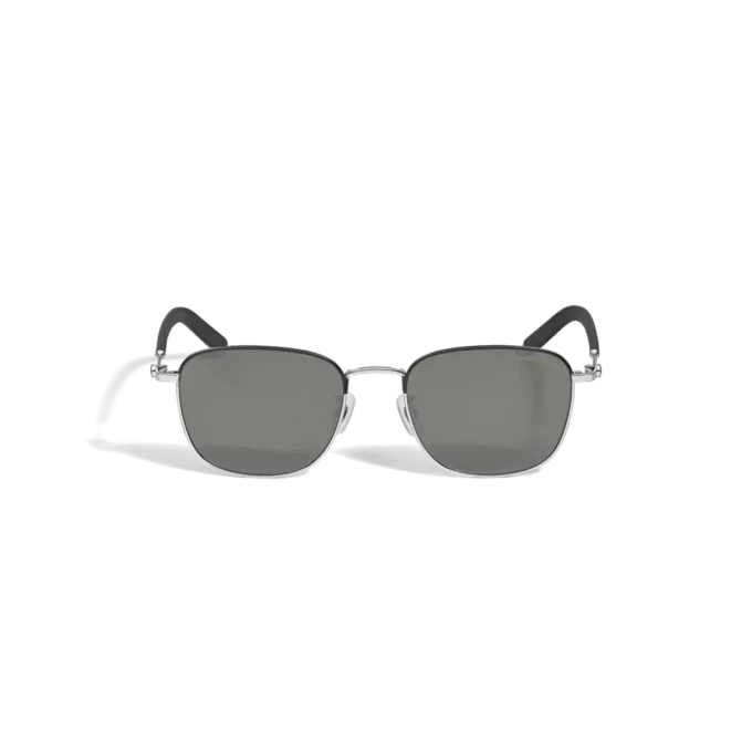 Lunettes de soleil carrées avec monture métallique argentée Lunettes de soleil carrées avec monture métallique argentée