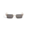 Lunettes de soleil carrées avec monture métallique dorée Lunettes de soleil carrées avec monture métallique dorée