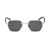 Lunettes de soleil carrées avec monture métallique dorée Lunettes de soleil carrées avec monture métallique dorée