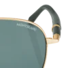 Lunettes de soleil carrées avec monture métallique dorée Lunettes de soleil carrées avec monture métallique dorée