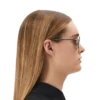 Lunettes de soleil carrées avec monture métallique dorée Lunettes de soleil carrées avec monture métallique dorée