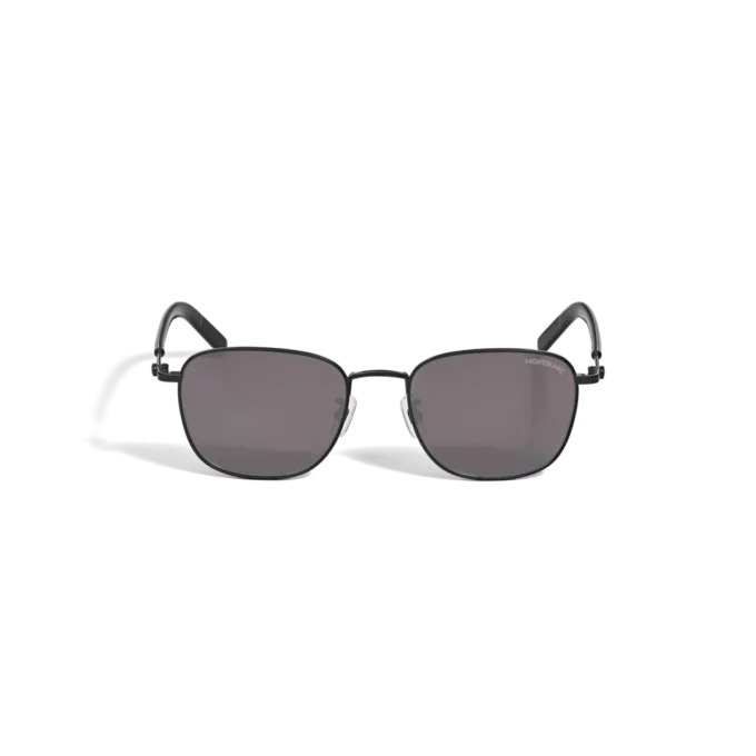 Lunettes de soleil carrées avec monture métallique noire Lunettes de soleil carrées avec monture métallique noire