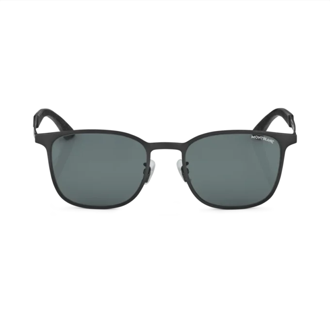 Lunettes de soleil carrées avec monture métallique noire Lunettes de soleil carrées avec monture métallique noire