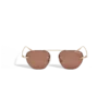 Lunettes de soleil ovales avec monture en métal doré Lunettes de soleil ovales avec monture en métal doré