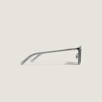 Lunettes de soleil ovales à monture en acétate grise