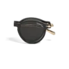 Lunettes de soleil ovales pliables avec monture injectée de couleur noire Lunettes de soleil ovales pliables avec monture injectée de couleur noire
