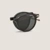 Lunettes de soleil ovales pliables avec monture injectée de couleur noire Lunettes de soleil ovales pliables avec monture injectée de couleur noire