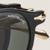 Lunettes de soleil ovales pliables avec monture injectée de couleur noire Lunettes de soleil ovales pliables avec monture injectée de couleur noire