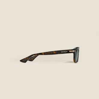 Lunettes de soleil rectangulaires avec monture en acétate couleur Havane