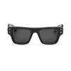 Lunettes de soleil rectangulaires avec monture en acétate de couleur noire Lunettes de soleil rectangulaires avec monture en acétate de couleur noire