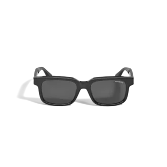 Lunettes de soleil rectangulaires avec monture en acétate de couleur noire