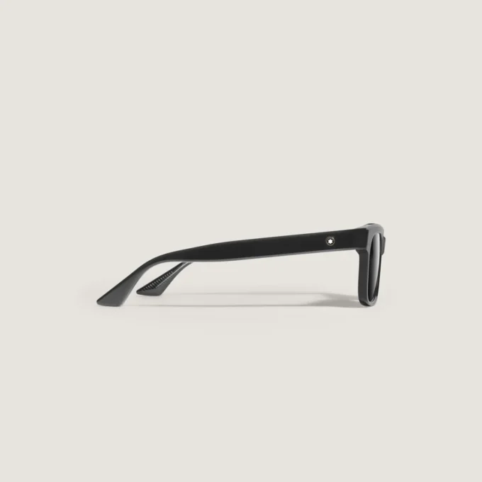 Lunettes de soleil rectangulaires avec monture en acétate de couleur noire Lunettes de soleil rectangulaires avec monture en acétate de couleur noire