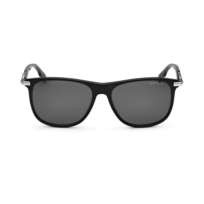 Lunettes de soleil rectangulaires avec monture en acétate noir Lunettes de soleil rectangulaires avec monture en acétate noir