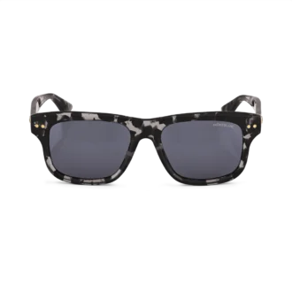 Lunettes de soleil rectangulaires avec monture en acétate noir