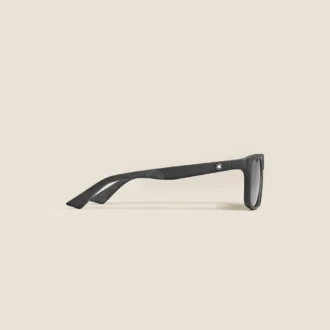 Lunettes de soleil rectangulaires avec monture en acétate noir