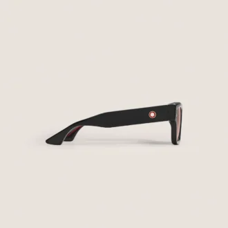 Lunettes de soleil rectangulaires avec monture en acétate noir