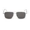 Lunettes de soleil rectangulaires avec monture en métal argenté Lunettes de soleil rectangulaires avec monture en métal argenté