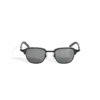 Lunettes de soleil rectangulaires avec monture en métal noir Lunettes de soleil rectangulaires avec monture en métal noir