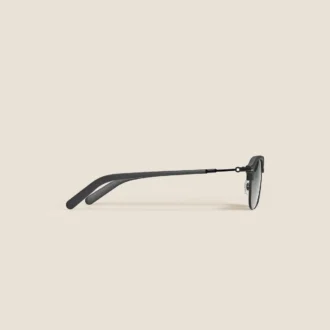 Lunettes de soleil rectangulaires avec monture en métal noir