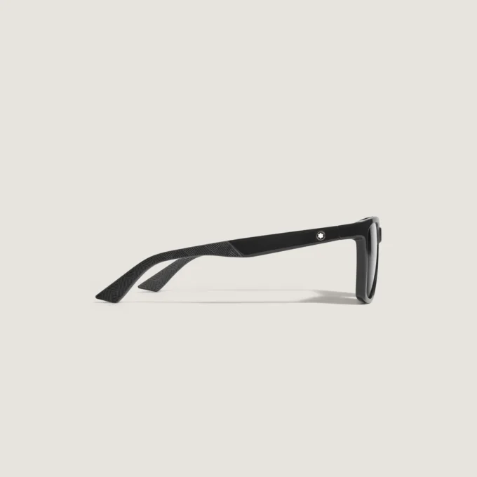 Lunettes de soleil rectangulaires avec monture injectée de couleur noire Lunettes de soleil rectangulaires avec monture injectée de couleur noire