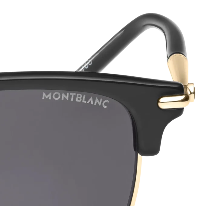 Lunettes de soleil rectangulaires avec monture injectée de couleur noire (M) Lunettes de soleil rectangulaires avec monture injectée de couleur noire (M)