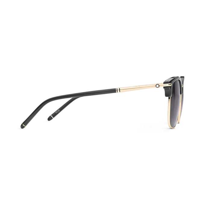 Lunettes de soleil rectangulaires avec monture injectée de couleur noire (M) Lunettes de soleil rectangulaires avec monture injectée de couleur noire (M)