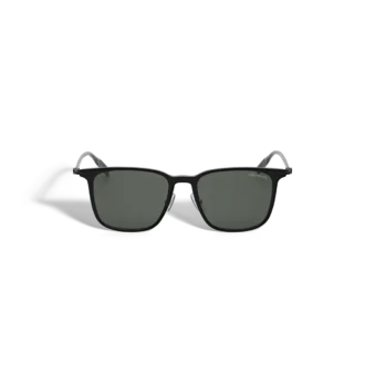 Lunettes de soleil rectangulaires avec monture injectée noire