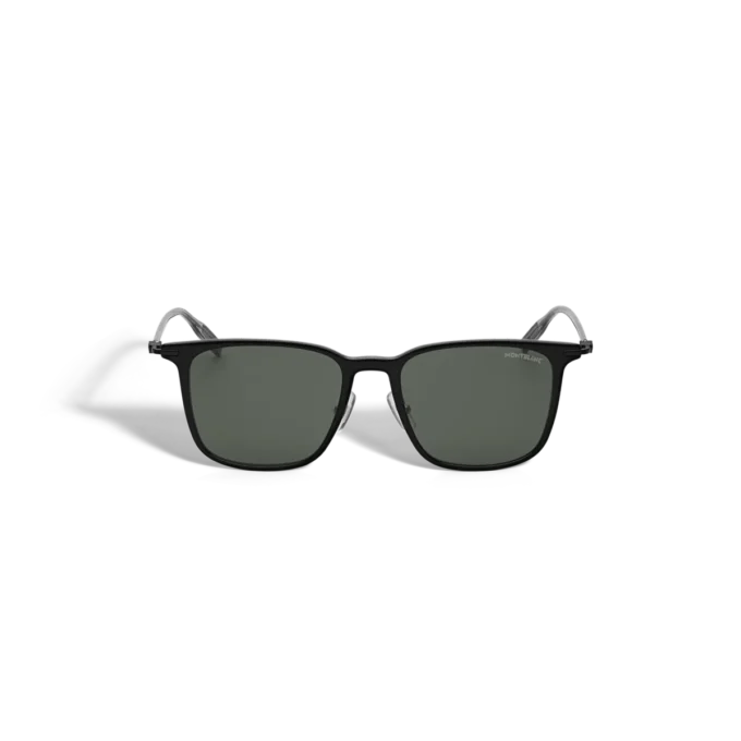 Lunettes de soleil rectangulaires avec monture injectée noire Lunettes de soleil rectangulaires avec monture injectée noire