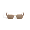 Lunettes de soleil rectangulaires avec monture métallique dorée Lunettes de soleil rectangulaires avec monture métallique dorée