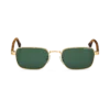 Lunettes de soleil rectangulaires avec monture métallique dorée Lunettes de soleil rectangulaires avec monture métallique dorée