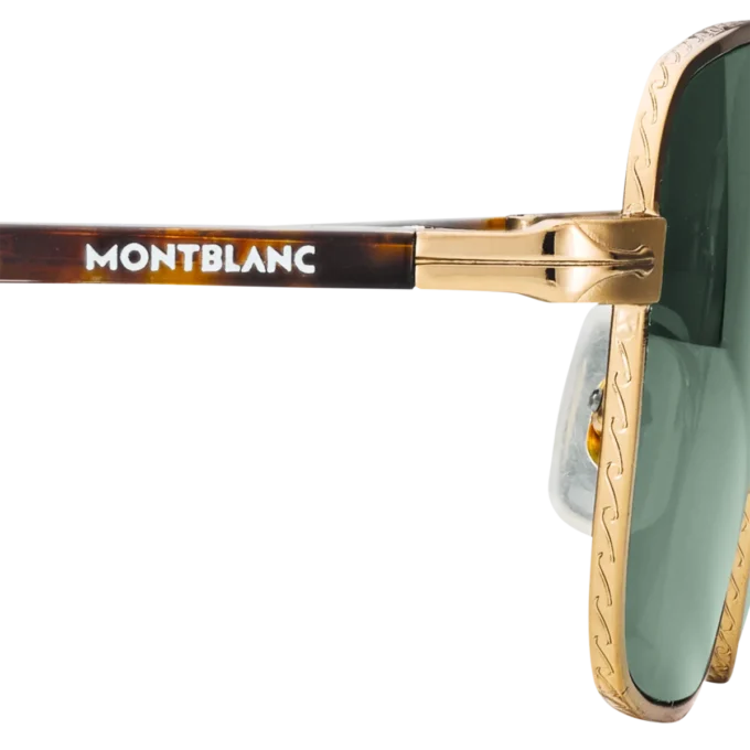 Lunettes de soleil rectangulaires avec monture métallique dorée Lunettes de soleil rectangulaires avec monture métallique dorée