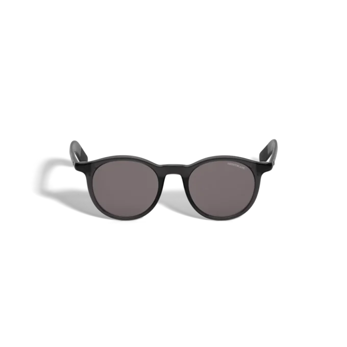 Lunettes de soleil rondes avec monture en acétate injecté noir Lunettes de soleil rondes avec monture en acétate injecté noir