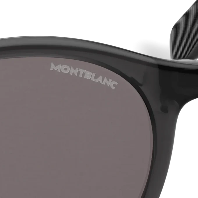 Lunettes de soleil rondes avec monture en acétate injecté noir Lunettes de soleil rondes avec monture en acétate injecté noir