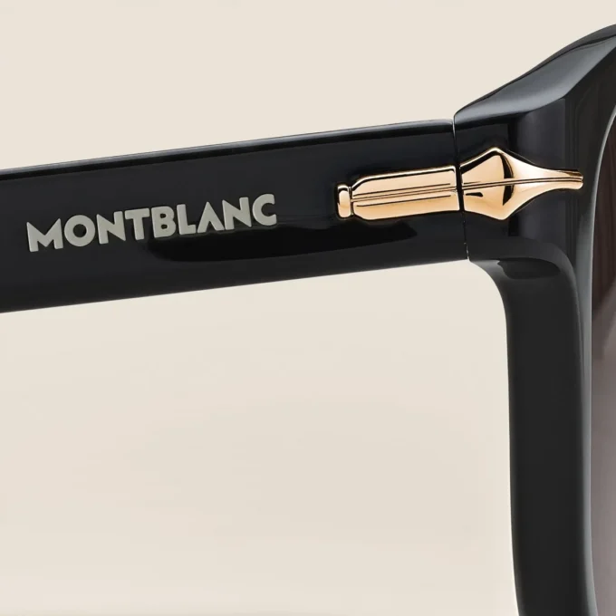 Lunettes de soleil rondes avec monture en acétate noir Lunettes de soleil rondes avec monture en acétate noir