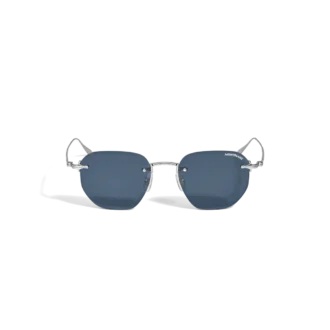 Lunettes de soleil rondes avec monture en métal argenté