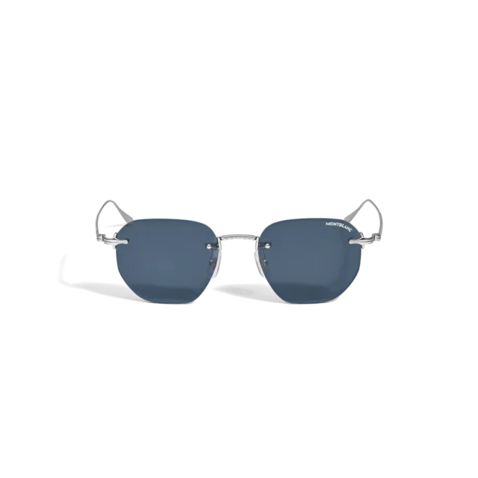 Lunettes de soleil rondes avec monture en métal argenté Lunettes de soleil rondes avec monture en métal argenté