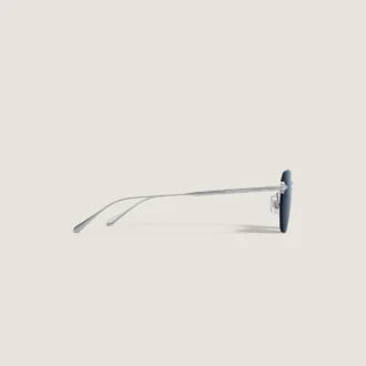 Lunettes de soleil rondes avec monture en métal argenté