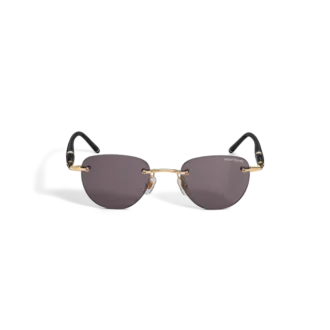 Lunettes de soleil rondes avec monture en métal doré