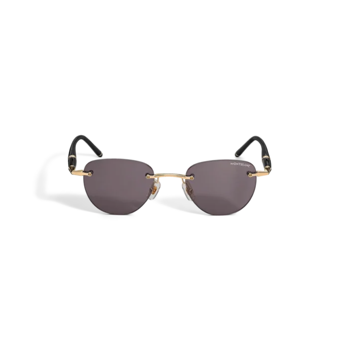 Lunettes de soleil rondes avec monture en métal doré Lunettes de soleil rondes avec monture en métal doré