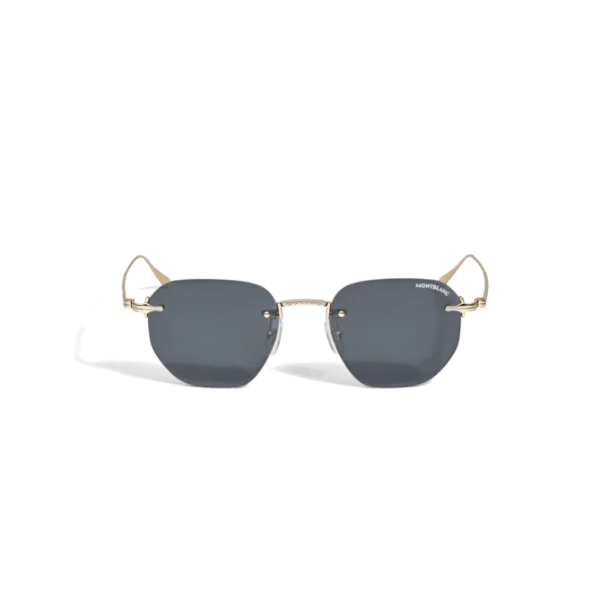 Lunettes de soleil rondes avec monture en métal doré Lunettes de soleil rondes avec monture en métal doré