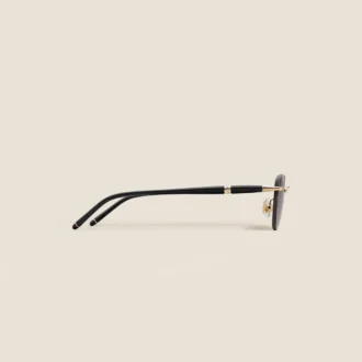Lunettes de soleil rondes avec monture en métal doré