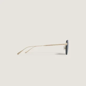 Lunettes de soleil rondes avec monture en métal doré