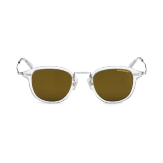 Lunettes de soleil rondes avec monture injectée de couleur grise