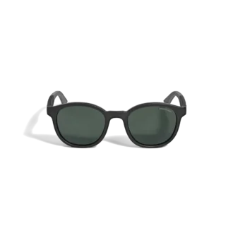 Lunettes de soleil rondes avec monture injectée de couleur noire