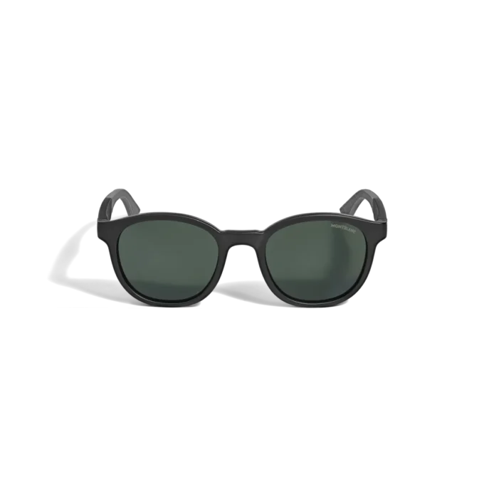 Lunettes de soleil rondes avec monture injectée de couleur noire Lunettes de soleil rondes avec monture injectée de couleur noire