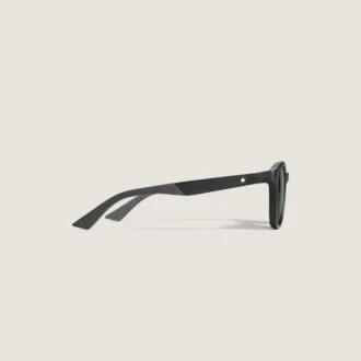 Lunettes de soleil rondes avec monture injectée de couleur noire