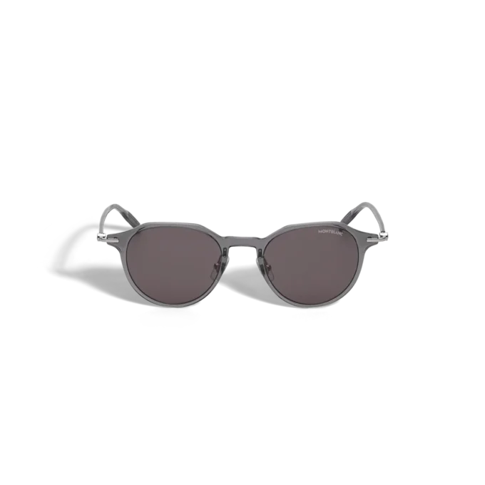 Lunettes de soleil rondes avec monture injectée grise Lunettes de soleil rondes avec monture injectée grise