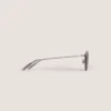 Lunettes de soleil rondes avec monture injectée grise Lunettes de soleil rondes avec monture injectée grise